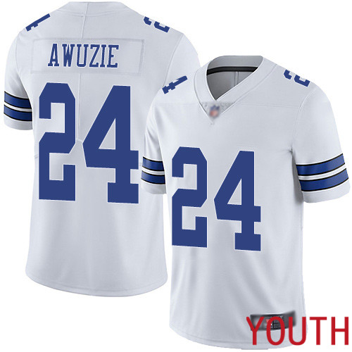 Youth Dallas Cowboys Limited White Chidobe Awuzie Road #24 Vapor Untouchable NFL Jersey->dallas cowboys->NFL Jersey